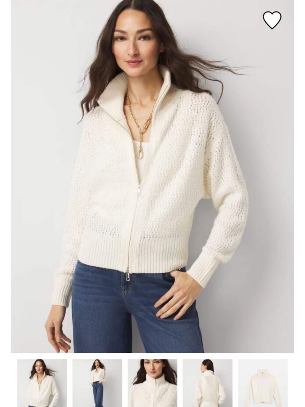 nwt WHITE HOUSE BLACK MARKET boucle zip cardigan xl